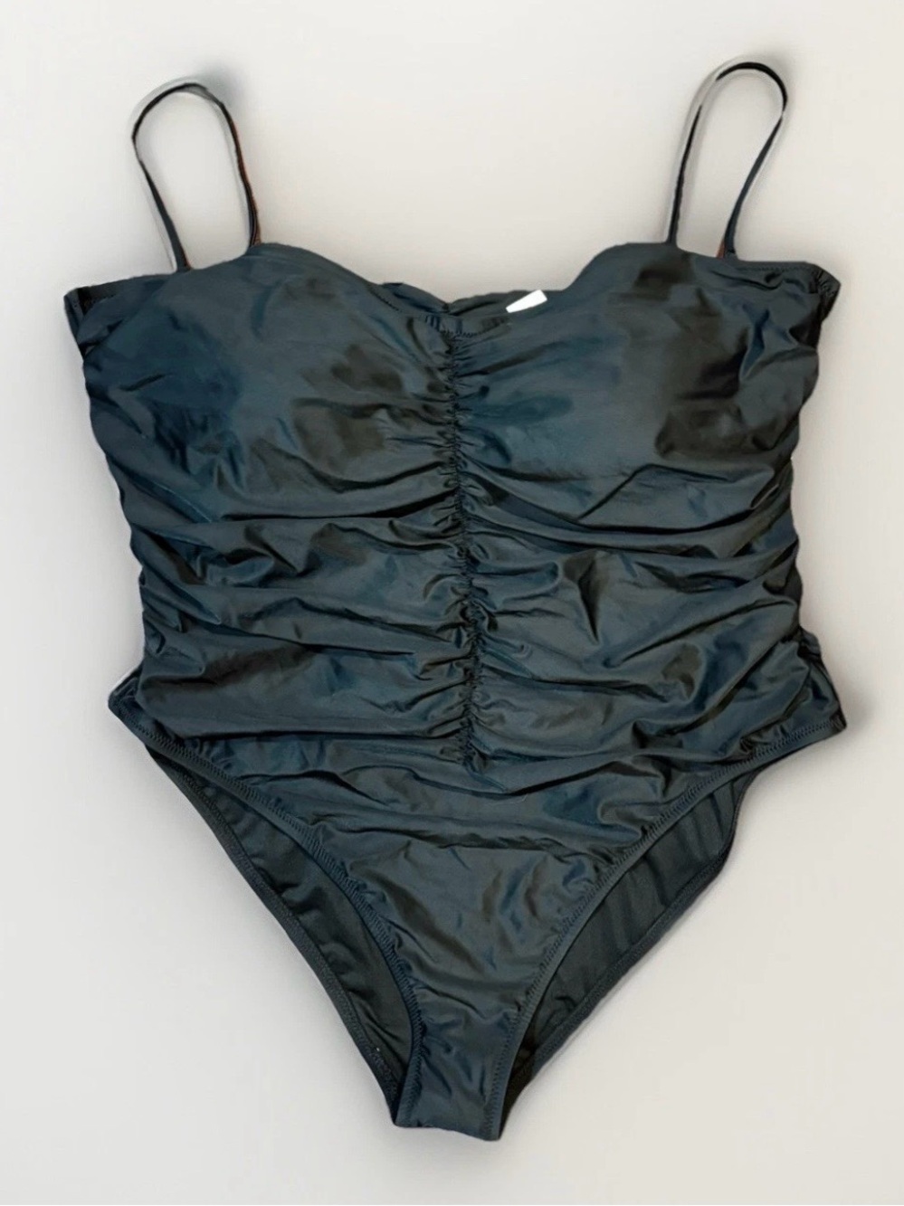 J. Crew Swim Ruched Sweetheart One Piece NWT Black Swimsuit Size 22